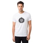 Qivi Süper Naturel Baskılı Beyaz Erkek Örme T-shirt