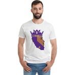 Qivi The King 23 La Basketbol Baskılı Beyaz Erkek Örme T-shirt