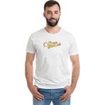 Qivi The Outer Worlds Logo Baskılı Beyaz Erkek Örme T-shirt