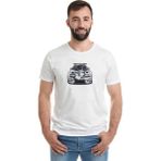Qivi Toyota Supra Baskılı Beyaz Erkek Örme T-shirt