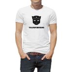 Qivi Transformers Baskılı Beyaz Erkek Örme T-shirt