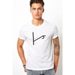 Qivi Türk Boyları Kınık Boyu Baskılı Beyaz Erkek Örme T-shirt