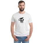 Qivi Twice Logo Twıce Logo Unıversal Baskılı Siyah Erkek Örme T-shirt