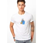 Qivi Undertale Lemons Eıon Baskılı Beyaz Erkek Örme Tshirt - XS