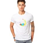 Qivi Uyuyan Boz Ayı Teddy Bear Iyi Baskılı Beyaz Erkek Örme T-shirt