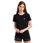 Qivi Yengeç Burcu Baskılı Siyah Örme Kadın T-shirt