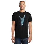 Qivi Zombie Rock Baskılı Siyah Erkek Örme T-shirt