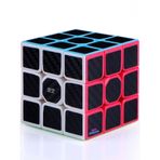 Qiyi Warrior S 3x3 Karbon Fiber Zeka Küpü Akıl Küpü Rübik Küp