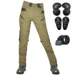 QIYUANT Bayan motosiklet sürme pantolon kemer aşınmaya dayanıklı su itici rüzgar geçirmez yüksek bel tüm sezon rahat motosiklet koruyucu yarış pantolon, Yeşil / Yükseltilmiş Zırh, XL