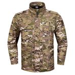QIYUANT Çocuk açık taktik giyim Camo ceket ve pantolon setleri polar astarlı Airsoft askeri kamuflaj kış savaş avcılık yürüyüş kamp erkek kız, Cp / Ceket, S