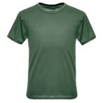 QIYUANT Çocuk Outdoor taktik kıyafet, tişört, kısa kollu, Airsoft askeri kamuflaj yaz nefes alır, rahat, askeri tarz, dövüş, yürüyüş, av, kamp, erkek ve kız çocukları için, File kumaş / asker yeşili,