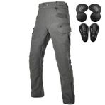 QIYUANT Erkek motosiklet sürme pantolon su itici rüzgar geçirmez nefes naylon yüksek bel motosiklet koruyucu pantolon diz kalça zırh cepler, Gri / Yükseltilmiş Zırh, 4XL