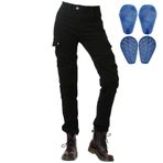 QIYUANT Kadın Motosiklet Pantolonu Aramid Fiber Koruyucu Güvenlik Streç Aşınmaya Dayanıklı Retro Kot Motokros Erkek Bayan Günlük Kot Motosiklet Pantolonları Silikon Çıkarılabilir Zırhlı Yarış Sürme