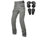 QIYUANT Kadın motosiklet sürme pantolonu su itici rüzgar geçirmez nefes naylon yüksek bel motosiklet koruyucu pantolon diz kalça zırh cepler, Gri / Yükseltilmiş Zırh, 4XL