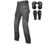 QIYUANT Kadın motosiklet sürme pantolonu su itici rüzgar geçirmez nefes naylon yüksek bel motosiklet koruyucu pantolon diz kalça zırh cepler, Siyah / Uzatılmış Diz Zırh, 3XL