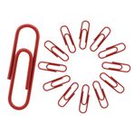 Qjaiune 200 Paket Kırmızı Kağıt Klipsi Renkli Ofis Klipsleri, Küçük Ataşlar 1,1 inç / 28 mm Vinil Kaplamalı Kağıt Klipsleri Okul Malzemeleri, Metal Kağıt Kelepçeleri Ofis, Okul Ev için Dekoratif Kağıt