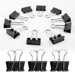 Qjaiune 40'lı Paket Ekstra Küçük Bağlayıcı Klipsleri Siyah Ataşlar, 5/8 inç / 15 mm Mikro Bağlayıcı Klipsler Metal Kağıt Kelepçeleri Ofis Klipsleri Okul Malzemeleri, Öğretmenler için Küçük Bağlayıcı