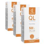 QL Yüz Güneş Kremi 50 + SPF Faktör Leke Karşıtı Çok Yüksek Koruma (1 x 110 Ml) (3 paketi)