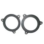QLEE 17,7 cm Plastik Araba Hoparlörü Ara Parça Adaptör Montaj Braketi Halkası Nissan Great Wall H5 (Ön Kapı) Verna Kia K2 Boynuz Ped Montaj Aparatı Braketi Sert Mat 2'li Paket