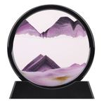 QLKUNLA Hareketli Kum Sanatı Resim Sıvı Hareketli 3D Derin Deniz Kum Manzarası Hareketli Ekran Akan Kum Çerçeve Rahatlatıcı Masaüstü Ev Ofis İş Dekoru Sanat Oyuncakları (7 inç, Mor)