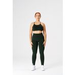 qlu Attractive Collection Kadın Koyu Yeşil Seamless / Dikişsiz Scrunch Tayt