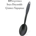 Qlux Yanmaz Yapışmaz Servis Aletleri Bpa Içermez Gıdaya Uygun Isıya Dayanıklı Servis Seti - servis kaşığı