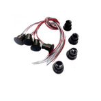 QLXHBOT RC-36 NC+NO Gömme Kablolu Güvenlik Pencere Kapı Kontak Sensörü Alarmı Manyetik Reed Anahtarı Kahverengi - (4 Takım)
