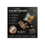 QNAİL PROFESSİONAL 4’lü İnci Tozu Seti Tırnak Krom Efekt Ayna Parlaklığı Nail Art Pigment