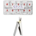 Qnail Professional Protez Tırnak 500'LÜ Beyaz Tips -Tips Makası - 2'li Set - Çok Renkli
