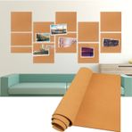 QNDUGJFER Mantar tahtası rulo kendinden yapışkanlı mantar levha rulo duvar süslemeleri için DIY el sanatları çerçevesiz kahverengi ilan panosu rulo (1,22 x 4,92 m 8 mm)