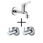 QNİAY 3 Lü Set Aç Kapa Mix Lavabo Musluk + 2 Multi Çubuk Kol Taharet Musluğu Ara Musluk Klozet Banyo