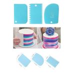 QNİAY 3lü Set Hamur Kesme Ve Kazıma Aparatı Hamur Pasta Börek Kek Çörek Şekillendirici Kesici Kazıyıcı Q02