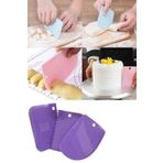 Qniay 3lü Set Hamur Kesme Ve Kazıma Aparatı Hamur Pasta Börek Kek Çörek Şekillendirici Kesici Kazıyıcı Q04
