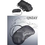 Qniay 4 Adet Uyku Göz Bandı Maskesi Gözlük Maske Bant - Standart - Siyah