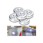 Qniay 5Li Set Mini Led Işıklı Pilli Lamba Portatif Dolap Içi Gizli Işık Kablosuz Duvar Kapı Aydınlatma