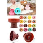 Qniay Pratik Donut Hamur Kesici Ve Şekillendirici Kalıp Aparatı Çörek Pişi Kek Plastiik Donut Kalıbı