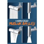 Qniay Yeni Tasarruflu 4 Modlu Şelale Ayarlanabilir Musluk Başlığı Mutfak Eviye Bataryası Lavabo Bataryası
