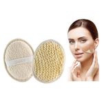 Qniay Yüz Vücut Kesesi Peeling Oval Yüz Vücut Yıkama Pedı Arındırıcı Doğal Banyo Lifi