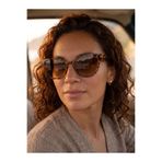 QnQ Cat Eye Leopar Degrade Kahverengi Cam Güneş Gözlüğü Kadın Trend Model Güncel