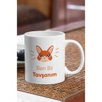 Qoeuyl Boutique Ben Bir Tavşanım Sevimli Doğum Günü Sevgili Eş Arkadaş Hediye Baskılı Kupa Bardak - Beyaz