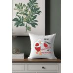 Qoeuyl Boutique Beni Üzmek Tehlikeli ve Yasaktır Baskılı Eğlenceli Hediyelik Elyaf Dolgulu Satendekoratifmini Yastık - 28 x 28 cm - Renkli