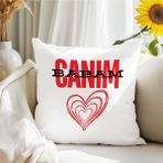Qoeuyl Boutique Canım Babam Baskılı Babalar Günü Hediyelik Elyaf Dolgulu Dekoratif Yastık - 39 x 39 cm - Renkli