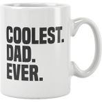 Qoeuyl Boutique Coolest Dad Ever Babalar Günü Doğum Günü Baba Hediye Baskılı Kupa Bardak - Beyaz