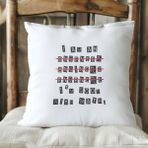 Qoeuyl Boutique I'm Good With Math Sayısalcı Baskılı Elyaf Dolgulu Hediyelik Yastık - 39 x 39 cm - Beyaz