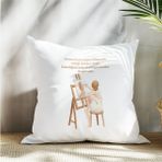 Qoeuyl Boutique Istediğini Yapabildiğin Kadar Baskılı Motivasyon Hediyelik Elyaf Dolgulu Saten Dekoratif Yastık - 28 x 28 cm - Beyaz