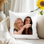 Qoeuyl Boutique Kylie Richards Baskılı Komik Hediyelik Elyaf Dolgulu Dekoratif Yastık - 28 x 28 cm - Beyaz