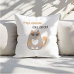 Qoeuyl Boutique Paşa Gönlüm Öyle Istedi Baskılı Komik Eğlenceli Hediyelik Elyaf Dolgulu Saten Dekoratif Yastık - 28 x 28 cm - Renkli