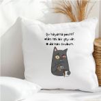 Qoeuyl Boutique Tek Pozitif Olan Kan Grubum Baskılı Komik Hediyelik Elyaf Dolgulu Saten Dekoratif Yastık - 28 x 28 cm - Beyaz