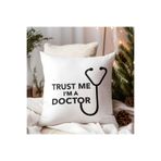 qoeuyl boutique Trust Me I'm A Doctor Doktor Baskılı Elyaf Dolgulu Hediyelik Yastık