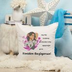 Qoeuyl Boutique Yarın Yeniden Başlıyoruz Baskılı Motivasyon Hediyelik Elyaf Saten Dekoratif Yastık - 28 x 28 cm - Beyaz